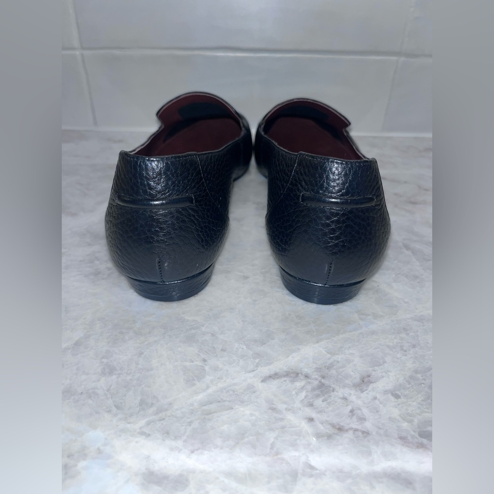 Vionic Black Pebble Leather Loafers Noah leather pointed flats Size 7 - Picture 5 of 8